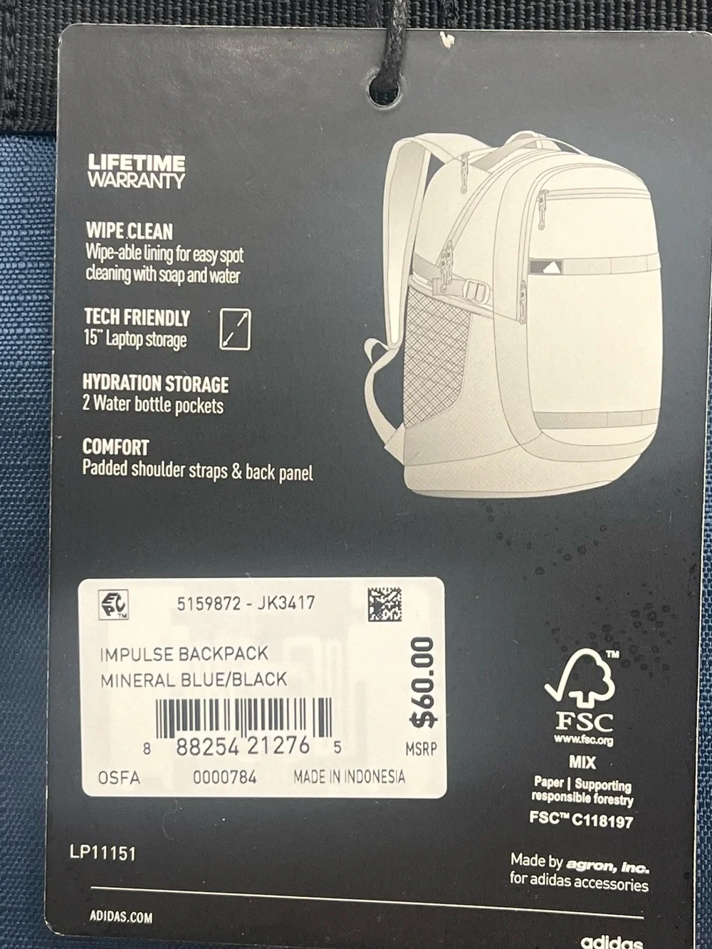 adidas spacious backpack